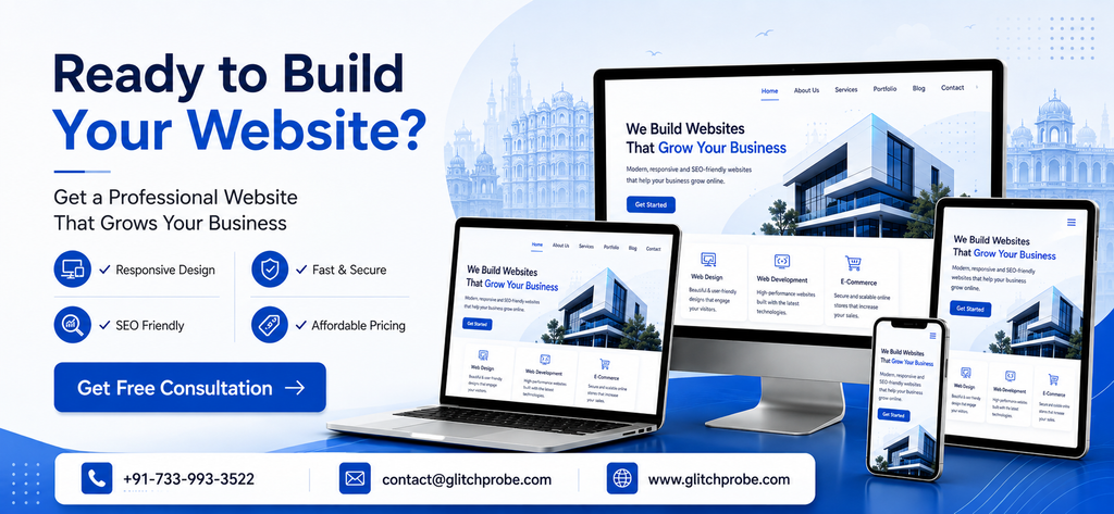 Professional website development services in Jaipur with responsive design, SEO-friendly websites, and custom business solutions.