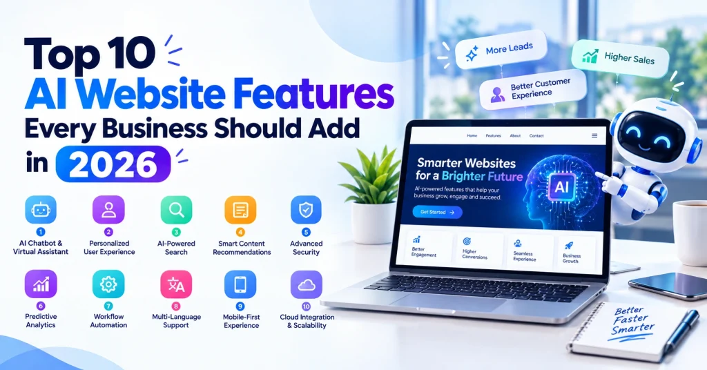 Top 10 AI Website Features Every Business Should Add in 2026